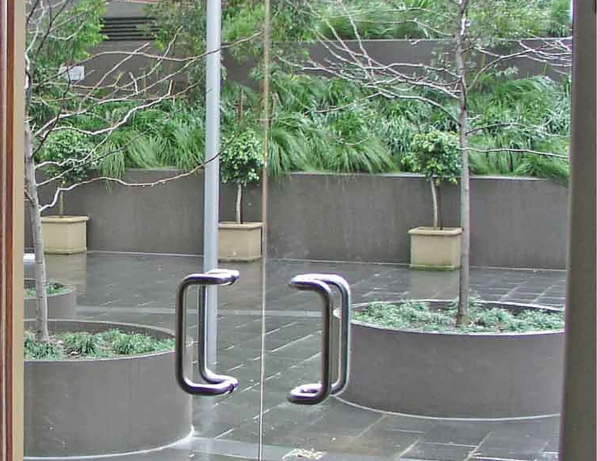 Frameless glass doors